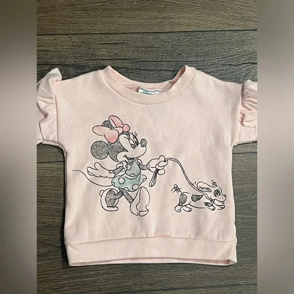 Light Pink Minnie Mouse Sweater‎ 12 M - Picture 2 of 5